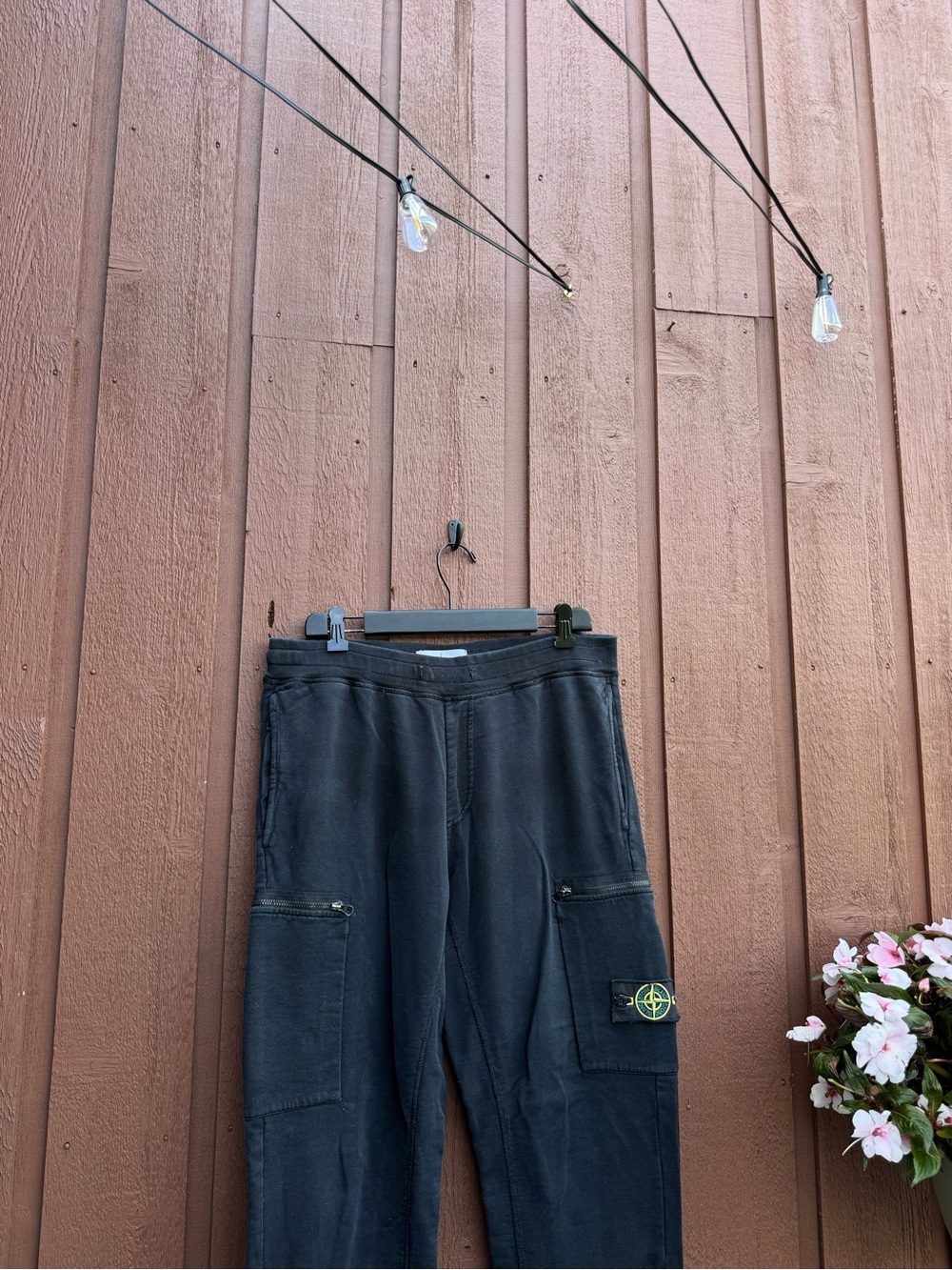 Stone Island Cargo Sweatpants Black Size S